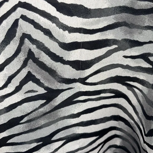 Jordan Woman Zebra Print Button Up Sheer Blouse Vintage 90s Sz 24 Office Career - Picture 3 of 4